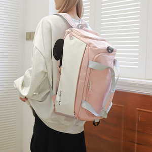 Bolsa de Gimnasio Impermeable de Nailon con Separación para Ropa Húmeda y Seca, Mochila Cruzada de Gran Capacidad para Viajes y Deportes - Product Image 2