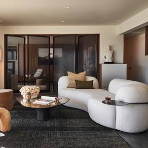 Arredamento di Alta Moda per Villa, Comodo Divano a Due Posti in Tessuto per Soggiorno - Product Image 4