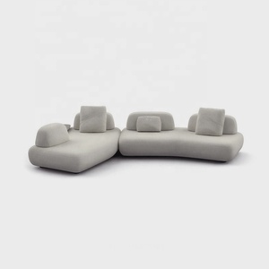 Set di <span class=keywords><strong>Divani</strong></span> Modulari Zayshine in Stile Italiano Minimalista, Combinazione Libera, Divano Curvo Senza Braccioli per Villa, Design Esclusivo - Product Image 6