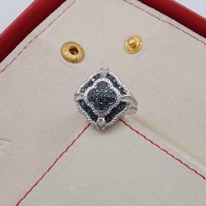 <b>Diamond</b> <b>Ring</b> 0.68 Cttw Round Brilliant Cut White And Blue Enhanced In 925 Sterling Silver For Women <b>diamond</b> engagement <b>ring</b> - Product Image 6