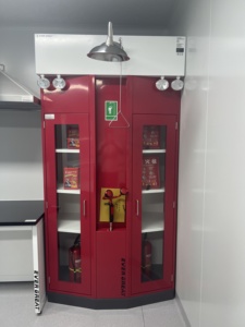 Gabinete de suministros de emergencia de alta gama para laboratorio, Isla de seguridad, Caja contra incendios, Gabinete contra incendios, Extintor de incendios, Ducha de emergencia - Product Image 1