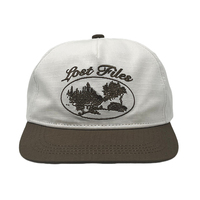 Gorra de 5 Paneles Ripstop Sin Estructura con Bordado, Visera Plana, Hebilla de Plástico, Ajuste Flexible, para Escalar, Montar, Gorra de Papá con Patrón de Letras, Unisex