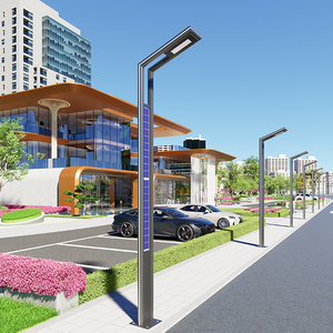 New Design 4m Ornamental Used Parking Lot Outdoor <strong>Vintage</strong> Lamp Post <strong>Light</strong> Aluminum Pole - Product Image 3