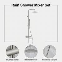 Système de douche et bain sans plomb en gros pour usine, avec bec de baignoire, ensemble de douche pluie mural, robinet de baignoire en acier inoxydable