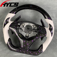 Volant sport en fibre de carbone forgée avec LED pour BMW E92 E90 E93 E87 E83 M3318i 320i 325i 328i 330i 335d 135i Style course