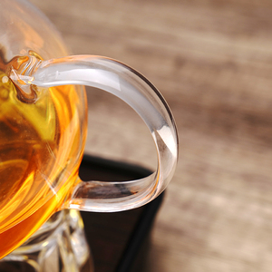 طقم إبريق شاي زجاجي بالجملة مقاوم للحرارة من البوروسيلي سعة 600 مل مع مصفاة للشاي بالأعشاب - Product Image 6