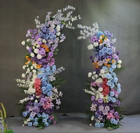 Arche de fleurs artificielles en soie, multicolores, roses et hortensias, pour toile de fond de mariage, décoration de scène d'événements et de cérémonies, livraison rapide