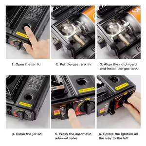 Réchaud à <span class=keywords><strong>gaz</strong></span> de <span class=keywords><strong>camping</strong></span> au butane à valve unique ultra léger facile à utiliser pour le <span class=keywords><strong>camping</strong></span> - Product Image 5