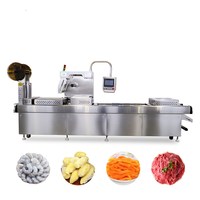 Machine d'emballage de poisson entièrement automatique, thermoformeuse continue sous vide, en acier inoxydable 304, tension personnalisée