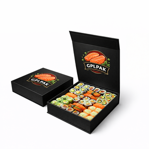 Boîte alimentaire personnalisée en forme de livre, de qualité alimentaire, pour sushis, boîte pliante - Product Image 1