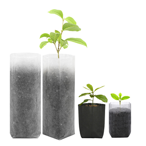 Bolsas de plántulas de plantas de vivero biodegradables transpirables 100% respetuosas con el medio ambiente al por mayor baratas bolsa de cultivo para uso agrícola de jardín - Product Image 1