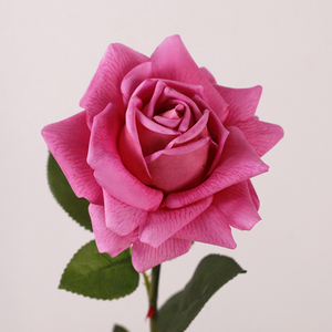 Roses artificielles en gros pour mariage, roses rouges en latex souple, fleurs en soie à tige unique, roses artificielles hydratantes au toucher réel - Product Image 6
