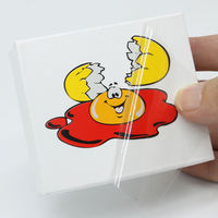 Logo de marque adhésif de forme personnalisée Autocollants de transfert en vinyle Uv Dtf Emballage auto-adhésif pour mini gobelet porte-clés et dentifrice