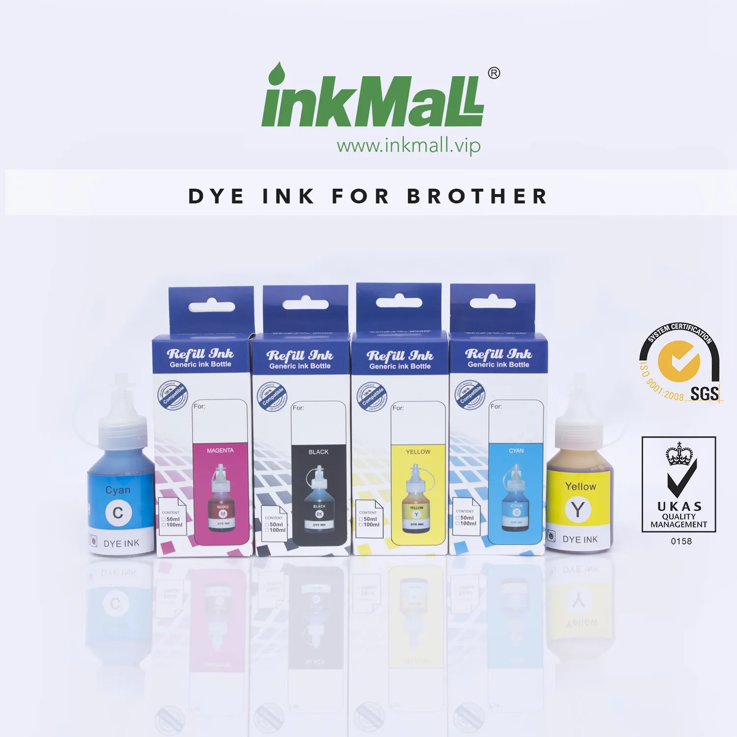 InkMall Brother 데스크탑 프린터 염료 잉크 DCPT300 DCPT310 DCPT500W DCPT510W DCPT700W DCPT710W HLT4000DW