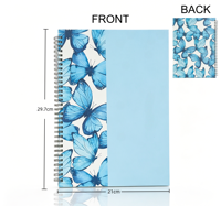 Carnet à spirales personnalisé, ligné, reliure spirale, pour usage scolaire et professionnel, couverture en papier personnalisable, papeterie de bureau pour étudiants