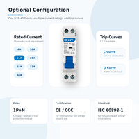 Interruptor Diferencial RCBO CHINT NXBLE-40 IEC 61009-1 AC Tipo C Curva D para Proyectos Eléctricos Comerciales