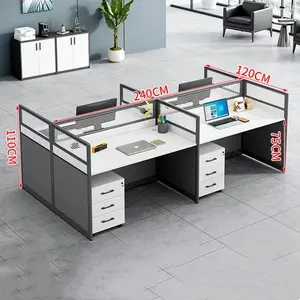 Sıcak satış toptan Modern basit ticari mobilya hücre bilgisayar iş istasyonu bölümleri ofis personel masası ofis masası