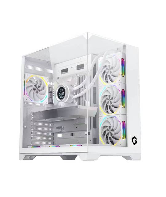 New Design Full Tower ATX Gaming CPU Case Tempered Glass PC Cases USB3.0 Cable Metal Mesh ATX Desktop Computer Case