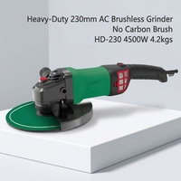 Meuleuse d'angle électrique industrielle sans balais 230 mm 4500 W 220 V 50 Hz HD5-230 avec disque de meulage pour découpe intensives
