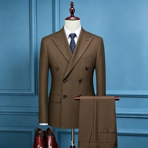 Abito da <span class=keywords><strong>Uomo</strong></span> 2 Pezzi Stile Italiano di Lusso, Slim Fit, Alta Qualità, Abbigliamento Formale per Affari, Produzione OEM ODM Personalizzata - Product Image 1