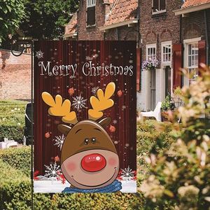 Drapeau de jardin décoratif de Noël 12*18 pouces, imperméable, double face, avec mât en fibre de verre, thème festif - Product Image 6