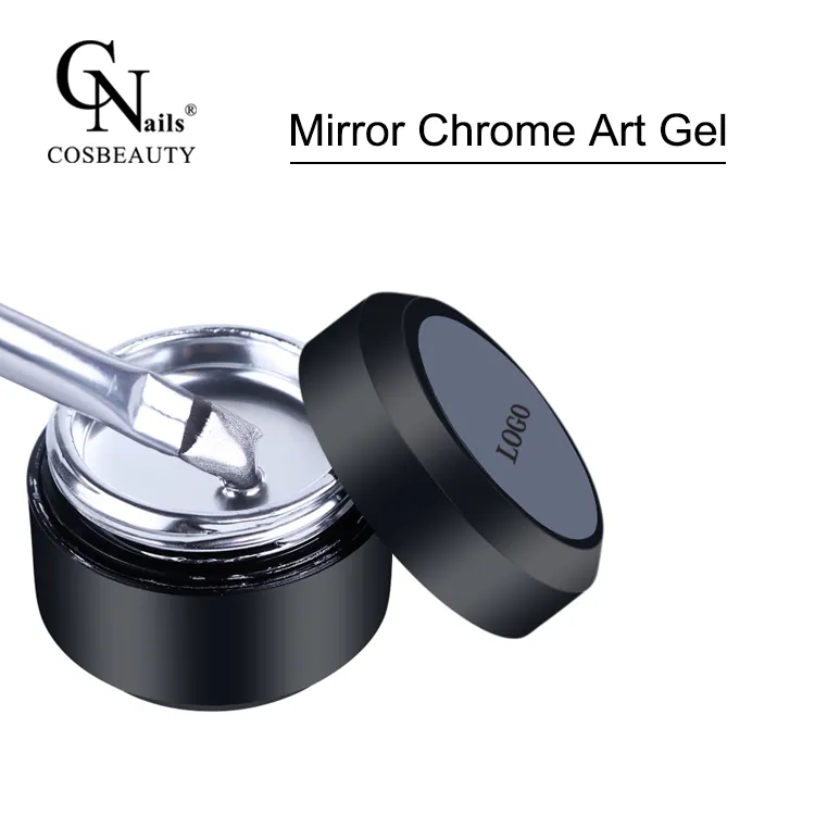 Cos Beauty High Quality UV Nail Art Gel Paint Super Silver Gel Polish Mirror Chrome Art Gel Polish For Salon
