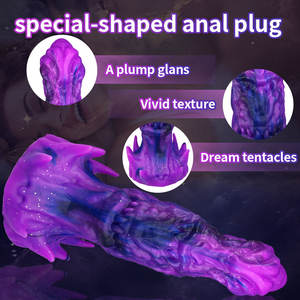 Güçlü emiş hayvan Anal Plug vajina yapay penis masaj yumuşak erkekler/kadınlar seks oyuncakları büyük canavar Alien Anal Plug - Product Image 3