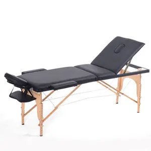 BMF2 fabricante al por mayor precio competitivo plegable cama de masaje de madera y Mesa