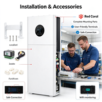 Système de stockage d'énergie solaire tout-en-un 10 kW 30 kWh LiFePO4 avec onduleur hybride double MPPT, UPS, surveillance Wi-Fi et onde sinusoïdale pure pour la maison