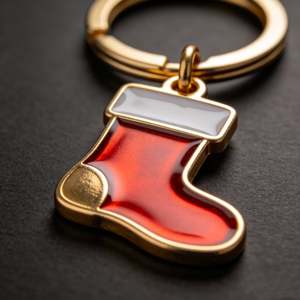Porte-clés promotionnel de Noël en métal, en alliage de zinc, pour les campagnes de vacances et les projets de sensibilisation à la marque - Product Image 1
