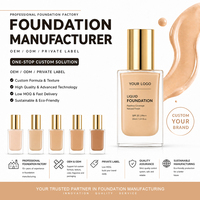 Fond de teint coloré hydratant, imperméable, contrôlant le sébum, pour peaux sensibles, à teint uniforme, naturel, de haute qualité, personnalisé, avec étiquette privée