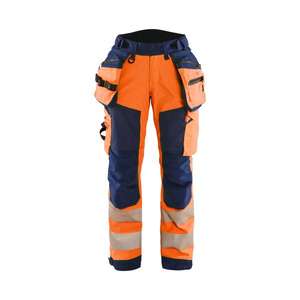 BLAKLADER - 711825135389D18 Pantalones Softshell de alta visibilidad para mujer Naranja/Azul marino-EAN 7330509878040 ROPA DE TRABAJO DE 2017 - Product Image 1