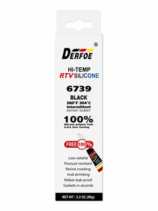 DERFOE 6739 Composé d'étanchéité noir haute résistance <span class=keywords><strong>à</strong></span> la chaleur pour joints de brides de moteur, couvercles, boîtiers, composants de refroidissement et équipements mécaniques - Product Image 4