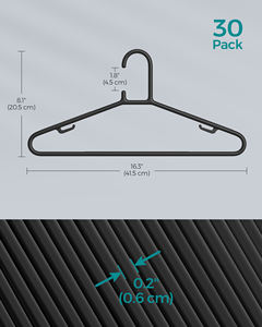 <span class=keywords><strong>SONGMICS</strong></span> Lot de 30 cintres légers pour pantalons manteaux robes cintres en plastique - Product Image 6