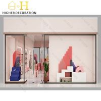 Vitrine moderne pour sacs, présentoir à sacs à main pour femmes, étagère à chaussures en bois avec dispositif d'éclairage, design de magasin de sacs