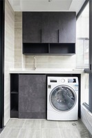 Meuble de machine à laver minimaliste en pierre frittée, étanche et haut de gamme pour balcon
