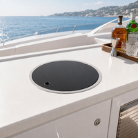 Lohnenswert: Einzelbecken-Spüle im modernen Design aus Edelstahl für Wohnmobile mit drehbarem Wasserhahn, satiniert, zur Arbeitsplattenmontage, 3 Jahre Garantie