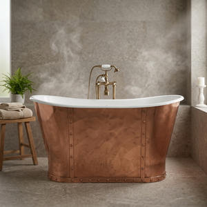 Wholesale Price Clawfoot Design Double Slipper Oval Copper Bath Tub for Adults-Indian Home Crafts - Product Image 3
