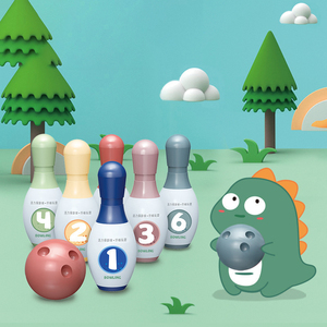 Nouveau <span class=keywords><strong>jeu</strong></span> <span class=keywords><strong>de</strong></span> bowling dinosaure coloré <span class=keywords><strong>en</strong></span> plastique pour enfants, idéal pour l'intérieur et l'extérieur, collection 2024, vente chaude - Product Image 2