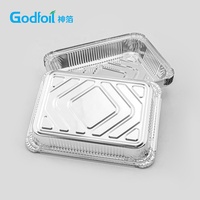 Boîte à repas jetable en aluminium de qualité alimentaire, personnalisable, prix d'usine, vente en gros, conteneur peu profond en aluminium F2