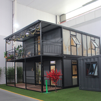 Maison en conteneur en acier à 2 étages à montage rapide, villa modulaire durable en conteneur pour résidence, bureau, retraite
