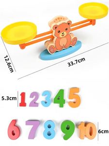 Jouets Montessori en bois pour enfants : Blocs de construction DIY, jouet mathématique éducatif, éveil numérique, vente en gros personnalisée - Product Image 2