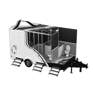 Remorque <span class=keywords><strong>WC</strong></span> mobile économique à 2 portes, toilettes portables d'<span class=keywords><strong>occasion</strong></span> à vendre, prix réduit - Product Image 5