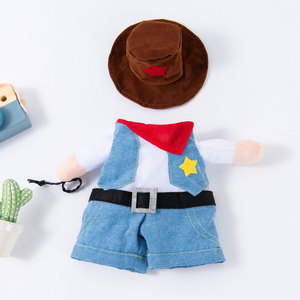 Disfraz de Vaquero del Oeste para Perro con Sombrero y Chaleco para Perros Pequeños, Ropa para Mascotas de Halloween, Azul, Rojo, Marrón - Product Image 2
