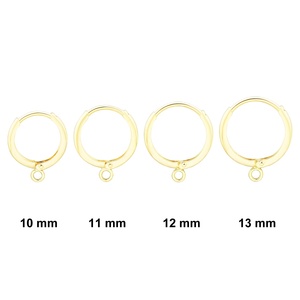 14K Gold Filled Ear Hoop Permanent Jewelry S925 Silver <strong>Earrings</strong> - Product Image 4