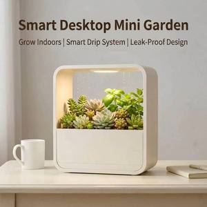 Jardin intérieur intelligent adapté aux débutants - Kit de culture d'herbes aromatiques de bureau à faible risque d'échec - Product Image 4