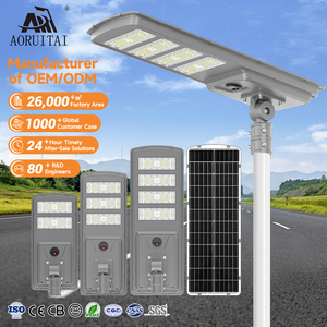 Lampe solaire extérieure AORUITAI, étanche IP65, 100W, 150W, 200W, pour éclairage de routes, zones résidentielles, fermes et chemins. - Product Image 1