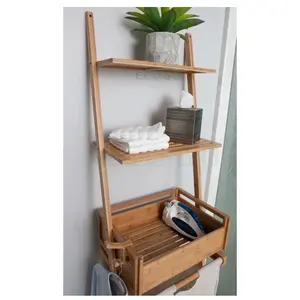 Laundry <b>Basket</b> With <b>Shelf</b> Wood Laundry <b>Basket</b> Bamboo Laundry <b>Basket</b> - Product Image 4