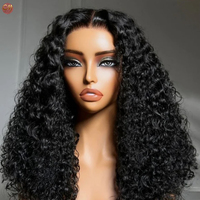 Perruque en cheveux humains naturels noirs, bouclés, avec dentelle HD 13x6 13x4 invisible et respirante, sans colle, pour femmes – Meilleures ventes