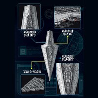 Ensemble de blocs de construction géants Space Star Dreadnought 6001, 7550 pièces, 134cm, modèle de navire de guerre de science-fiction, Kit de briques pour adolescents et adultes de 14 ans et plus